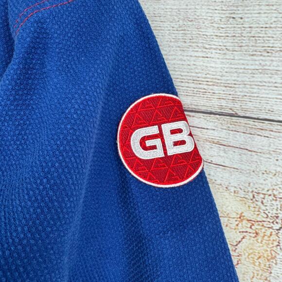 Gracie Barra Equipe Storm Jiu Jitsu Kimono Gi Youth Y3 Blue Red Patched - Picture 4 of 12